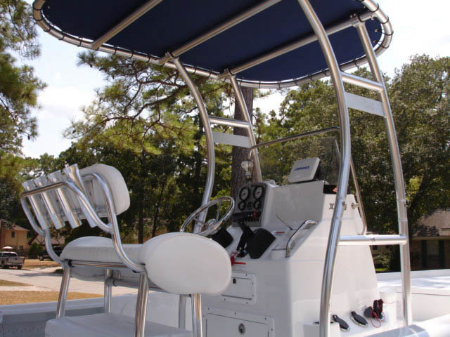 2011 Sea Hunt XP 21 center console boat with universal ttop by Stryker T-Tops installed