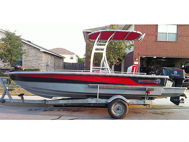 1996 Tahoe Industries Semi-V Center Console center console boat with universal ttop by Stryker T-Tops installed