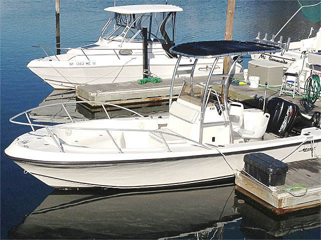 1998 Mako 191 Center Console center console boat with universal ttop by Stryker T-Tops installed