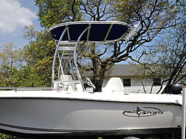 2003 PROSPORT center console boat with universal ttop by Stryker T-Tops installed